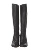 Christian Louboutin Leather Chain-Link Accents Riding Boots