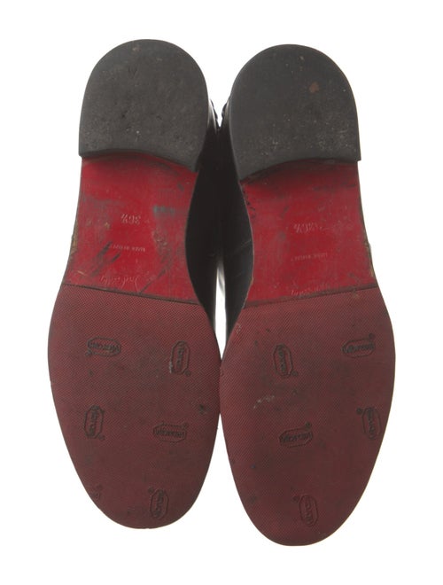 Christian Louboutin Leather Chain-Link Accents Riding Boots