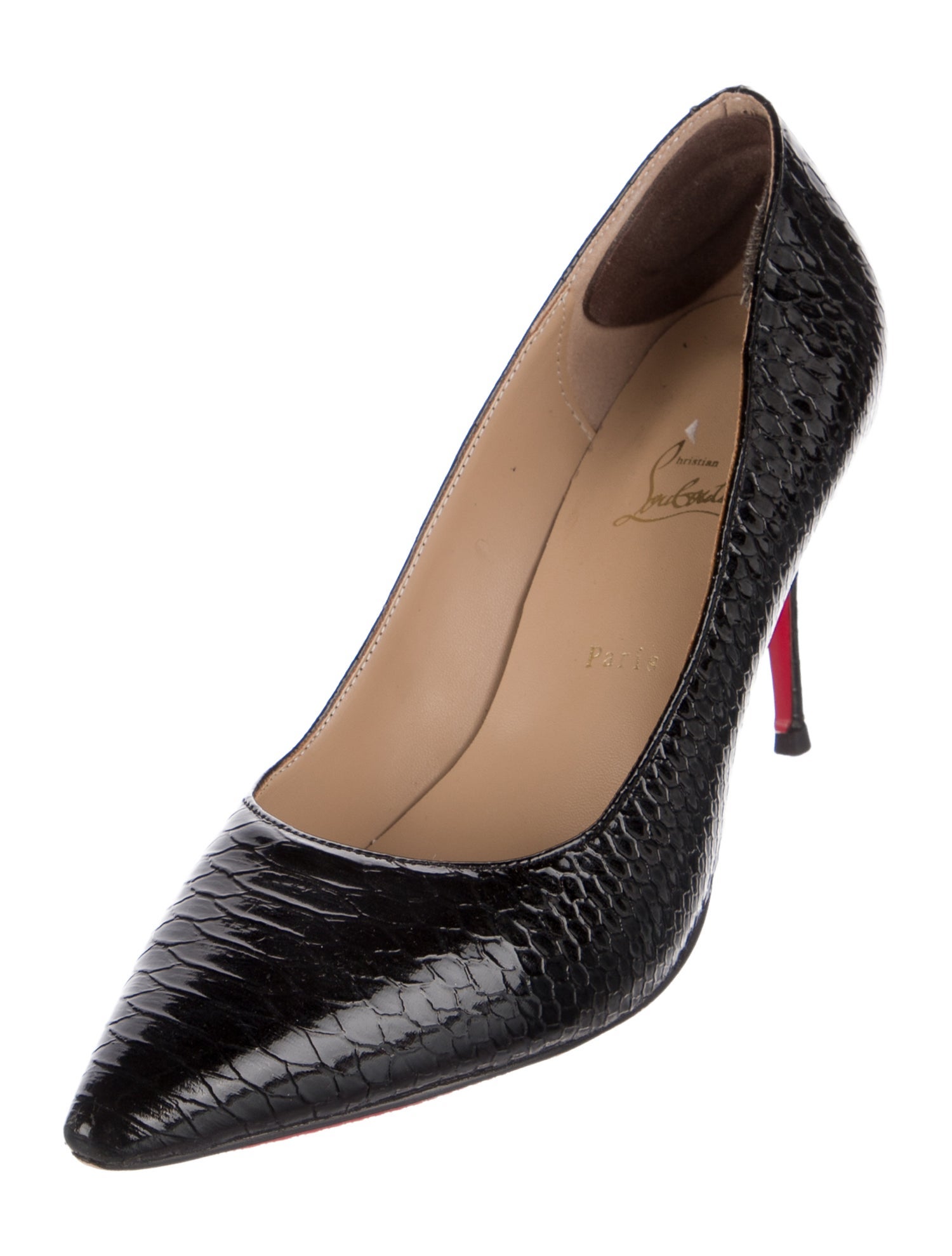 Christian Louboutin Embossed Leather Pumps