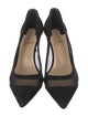 Christian Louboutin Suede Mesh Accents Pumps