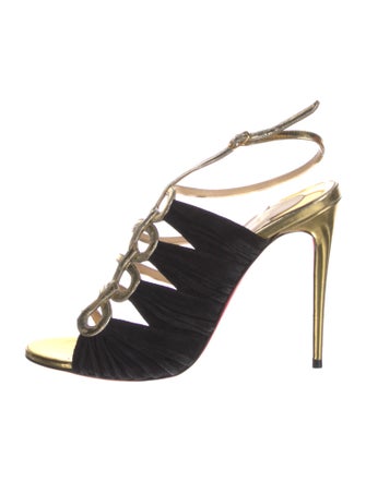 Christian Louboutin Suede Slingback Sandals