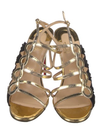 Christian Louboutin Suede Slingback Sandals