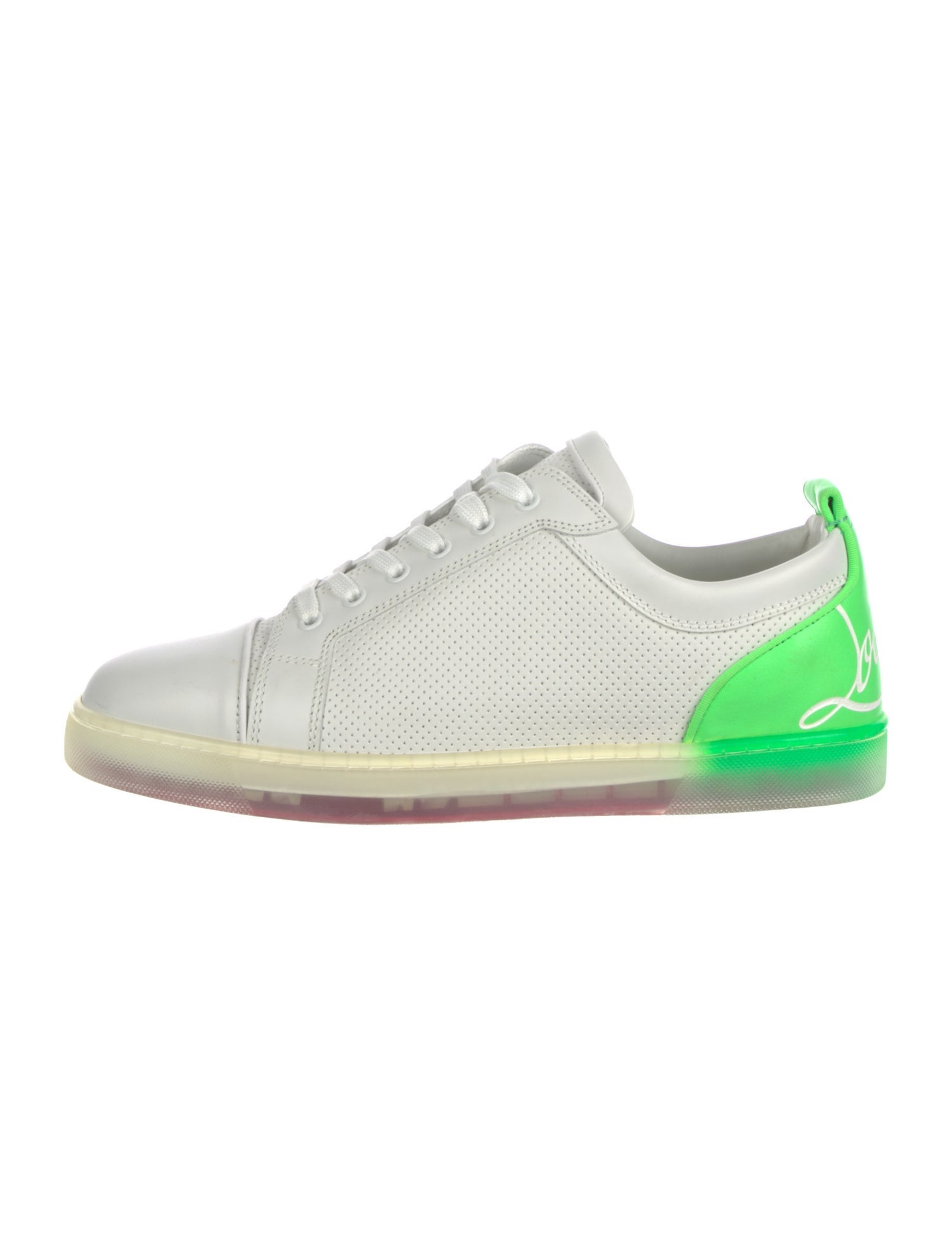 Christian Louboutin Spike Accents Leather Sneakers