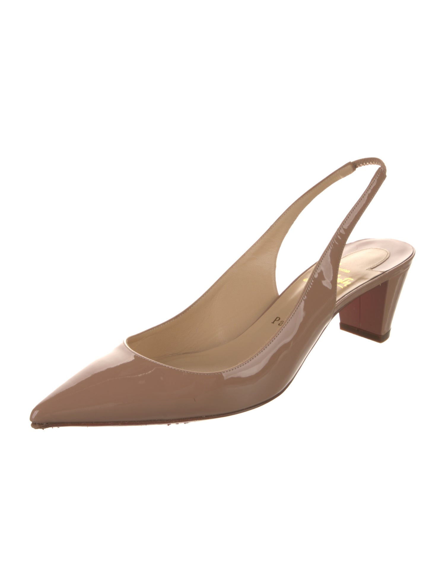 Christian Louboutin Patent Leather Slingback Pumps
