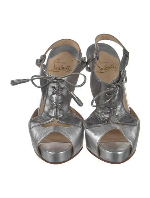 Christian Louboutin Leather Tassel Accents T-Strap Pumps