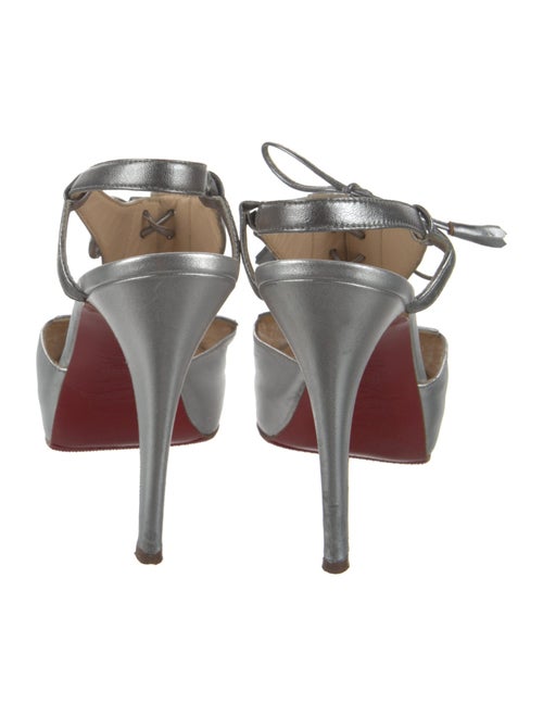 Christian Louboutin Leather Tassel Accents T-Strap Pumps