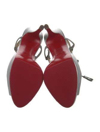 Christian Louboutin Leather Tassel Accents T-Strap Pumps