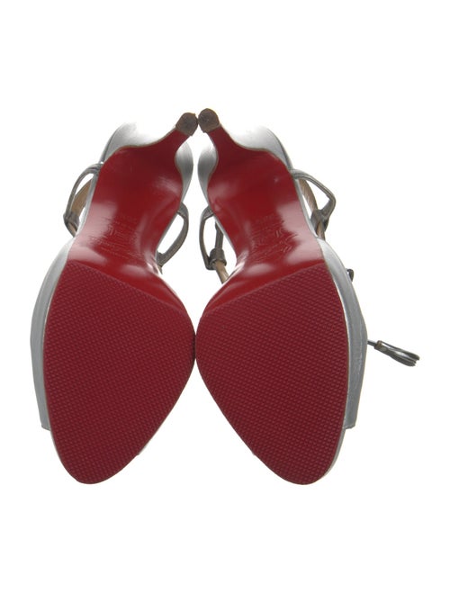 Christian Louboutin Leather Tassel Accents T-Strap Pumps