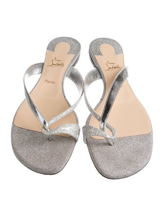 Christian Louboutin Glitter Flip Flops