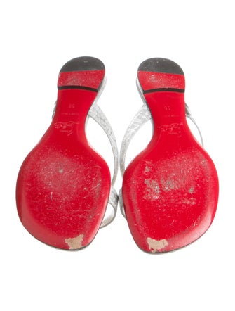 Christian Louboutin Glitter Flip Flops