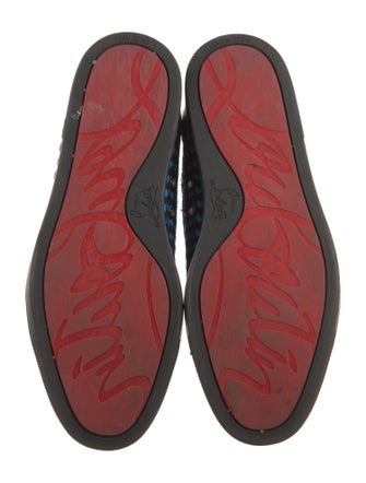 Christian Louboutin Spike Accents Canvas Sneakers