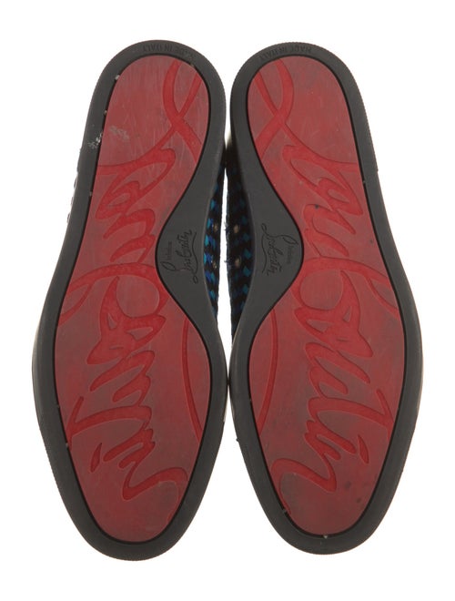 Christian Louboutin Spike Accents Canvas Sneakers