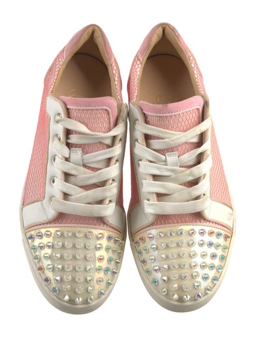 Christian Louboutin Mesh Graphic Print Sneakers