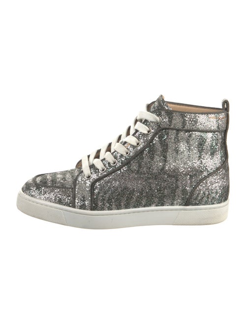 Christian Louboutin Glitter Colorblock Pattern Sneakers
