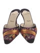 Christian Louboutin Suede Printed Mules