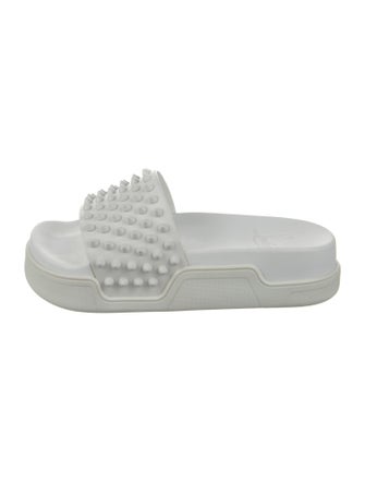 Christian Louboutin Spike Accents Rubber Slides