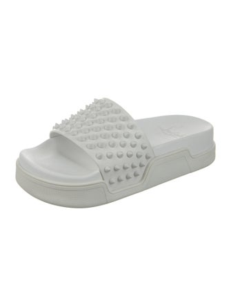 Christian Louboutin Spike Accents Rubber Slides
