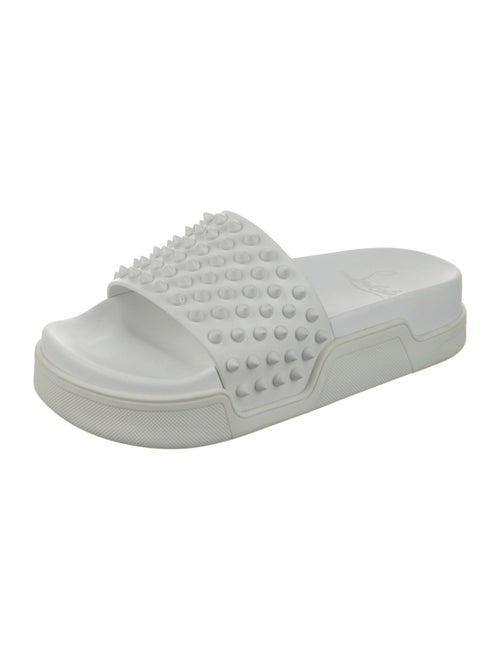 Christian Louboutin Spike Accents Rubber Slides