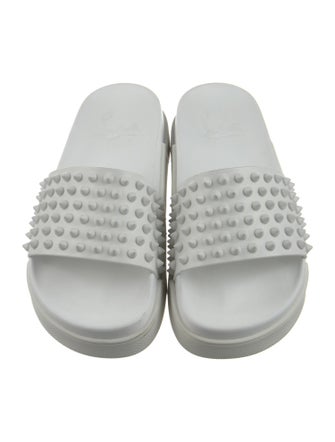 Christian Louboutin Spike Accents Rubber Slides