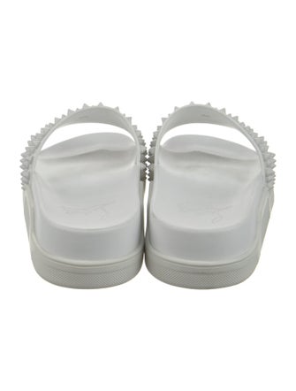 Christian Louboutin Spike Accents Rubber Slides