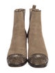 Christian Louboutin Chain-Link Accent Suede Chelsea Boots
