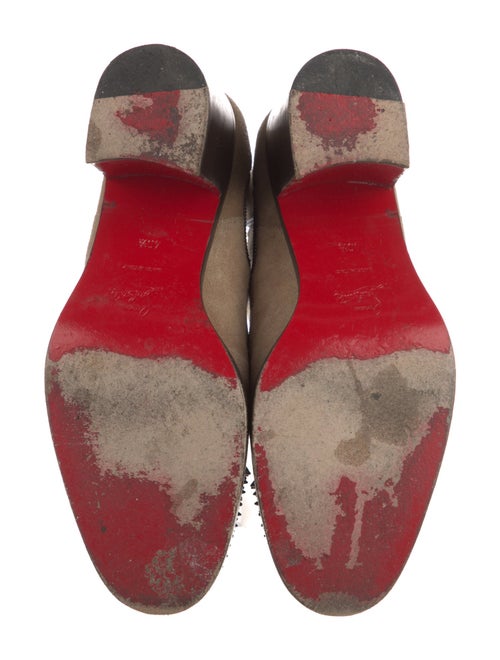 Christian Louboutin Chain-Link Accent Suede Chelsea Boots