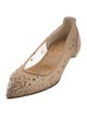 Christian Louboutin Follies Strass Mesh Ballet Flats