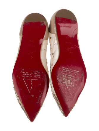 Christian Louboutin Follies Strass Mesh Ballet Flats