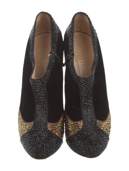 Christian Louboutin Velvet Crystal Embellishments Pumps