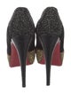 Christian Louboutin Velvet Crystal Embellishments Pumps
