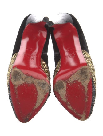 Christian Louboutin Velvet Crystal Embellishments Pumps