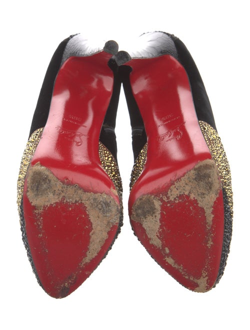 Christian Louboutin Velvet Crystal Embellishments Pumps