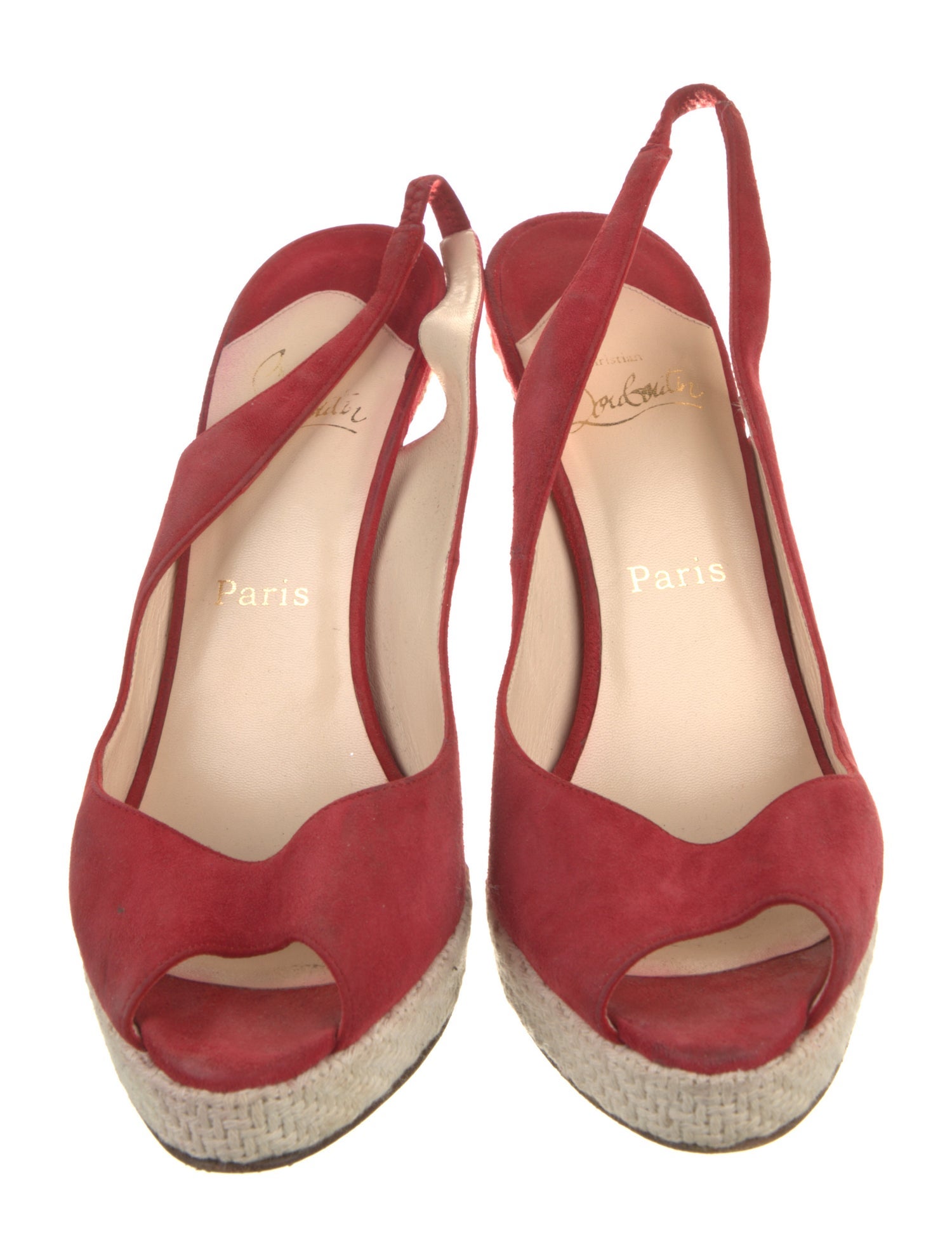 Christian Louboutin Suede Slingback Pumps