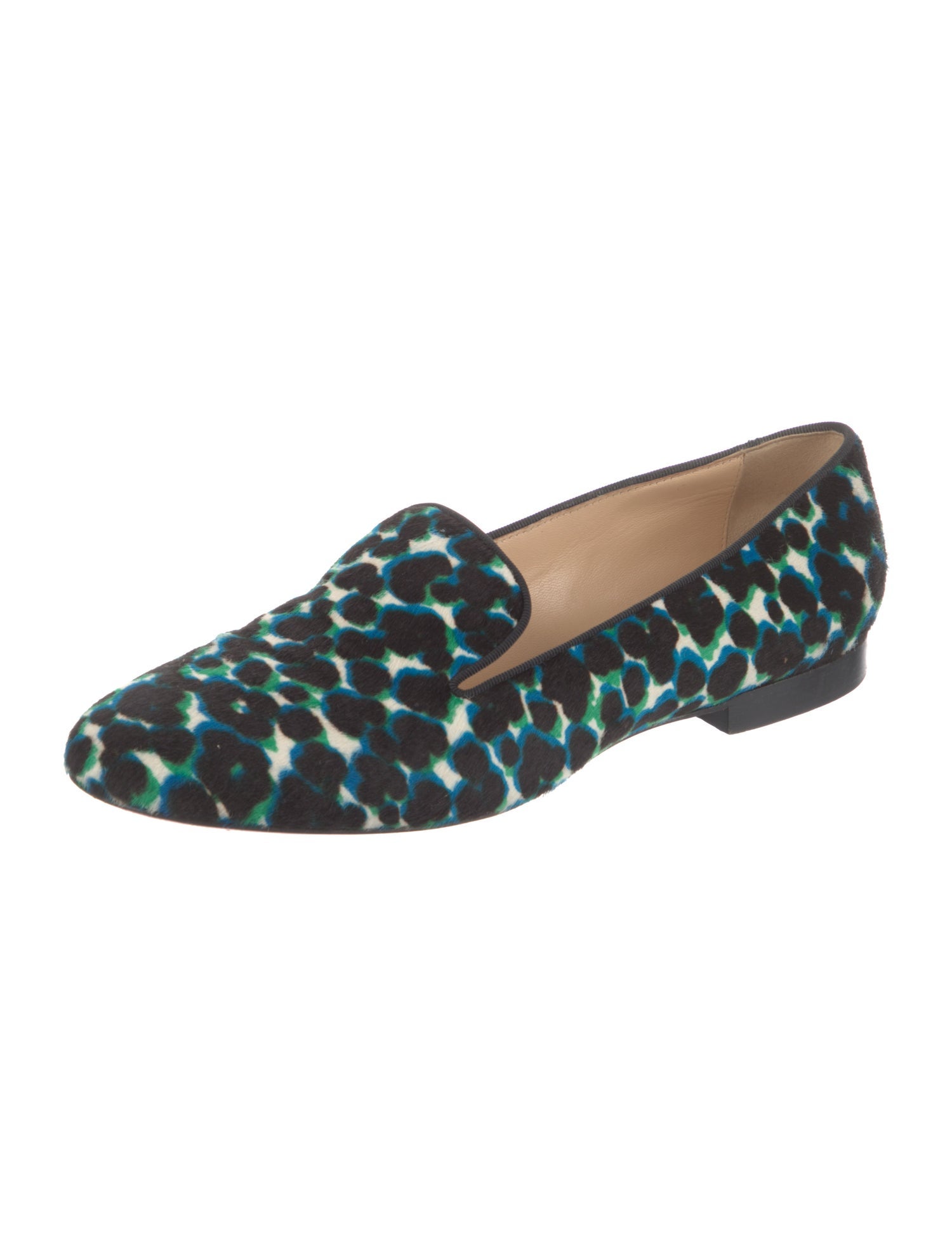 Christian Louboutin Ponyhair Animal Print Loafers