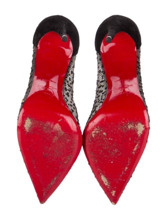 Christian Louboutin Mesh Lace Pattern Pumps