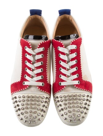Christian Louboutin Spike Accents Mesh Sneakers