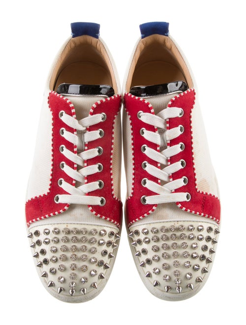 Christian Louboutin Spike Accents Mesh Sneakers