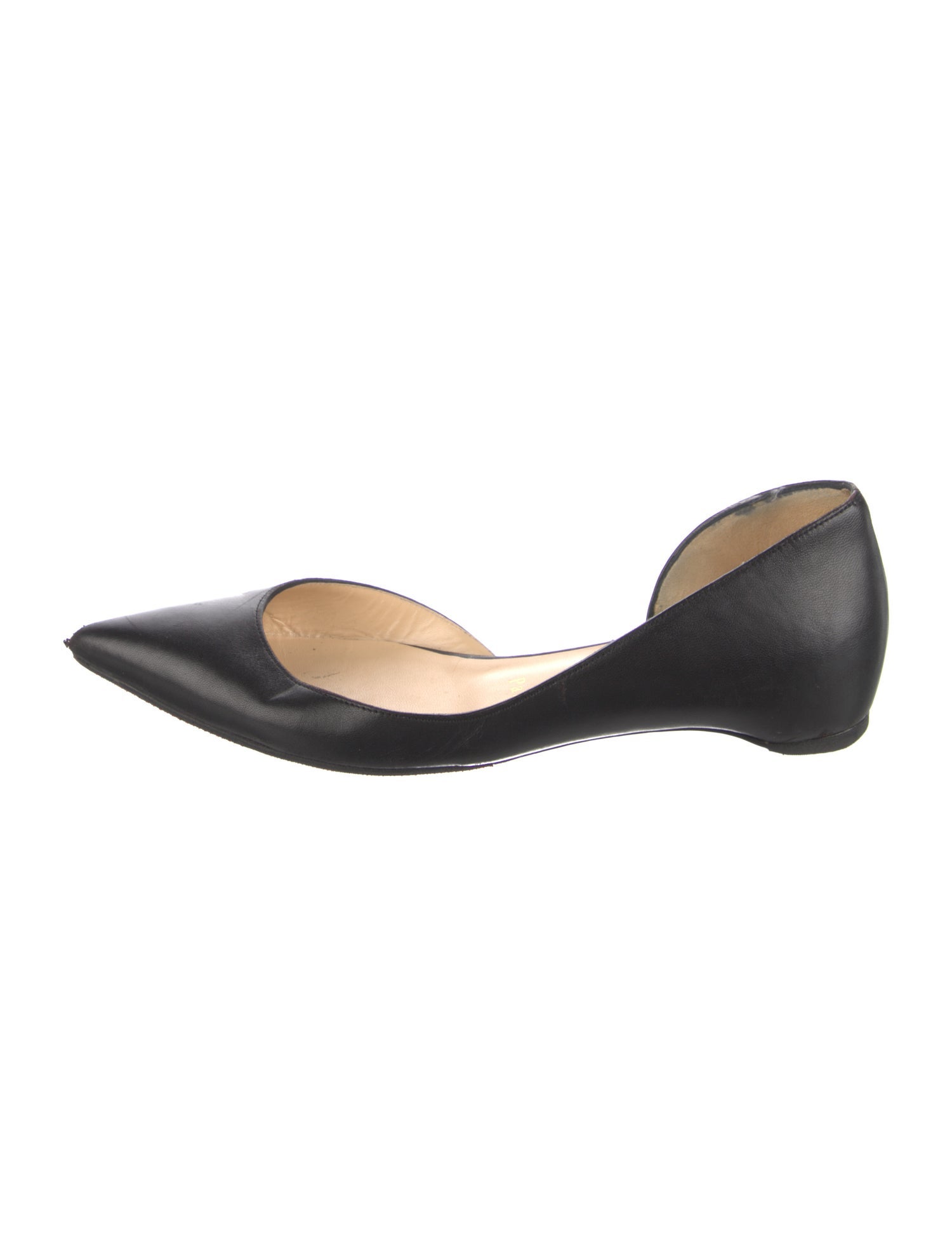 Christian Louboutin Leather D'Orsay Flats