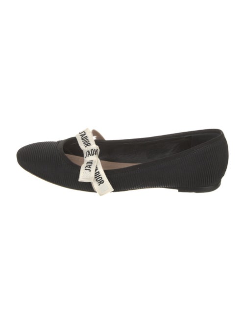 Christian Dior Graphic Print Bow Accents Mary Jane Flats