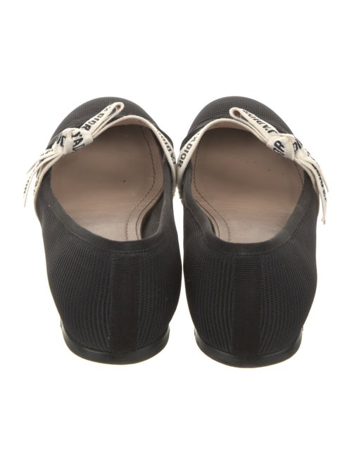Christian Dior Graphic Print Bow Accents Mary Jane Flats
