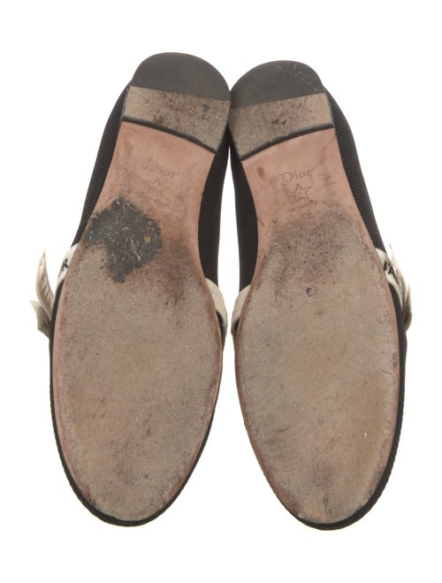Christian Dior Graphic Print Bow Accents Mary Jane Flats
