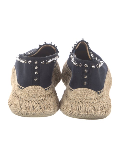 Christian Louboutin Spike Accents Canvas Espadrilles