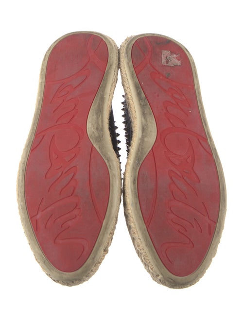 Christian Louboutin Spike Accents Canvas Espadrilles