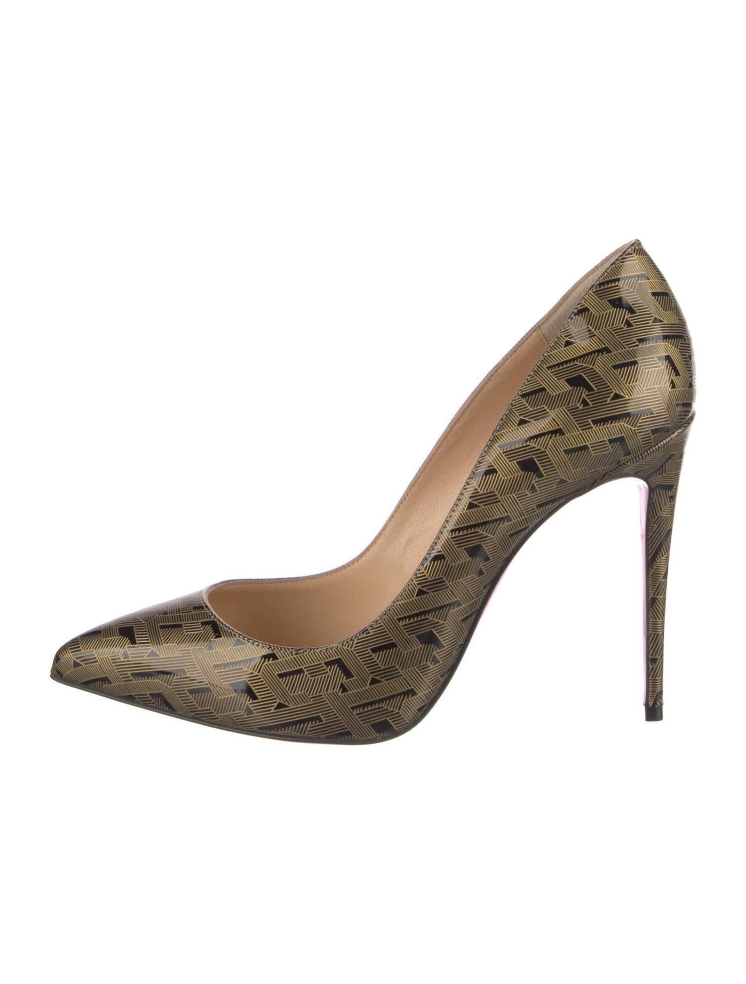 Christian Louboutin Patent Leather Printed Pumps
