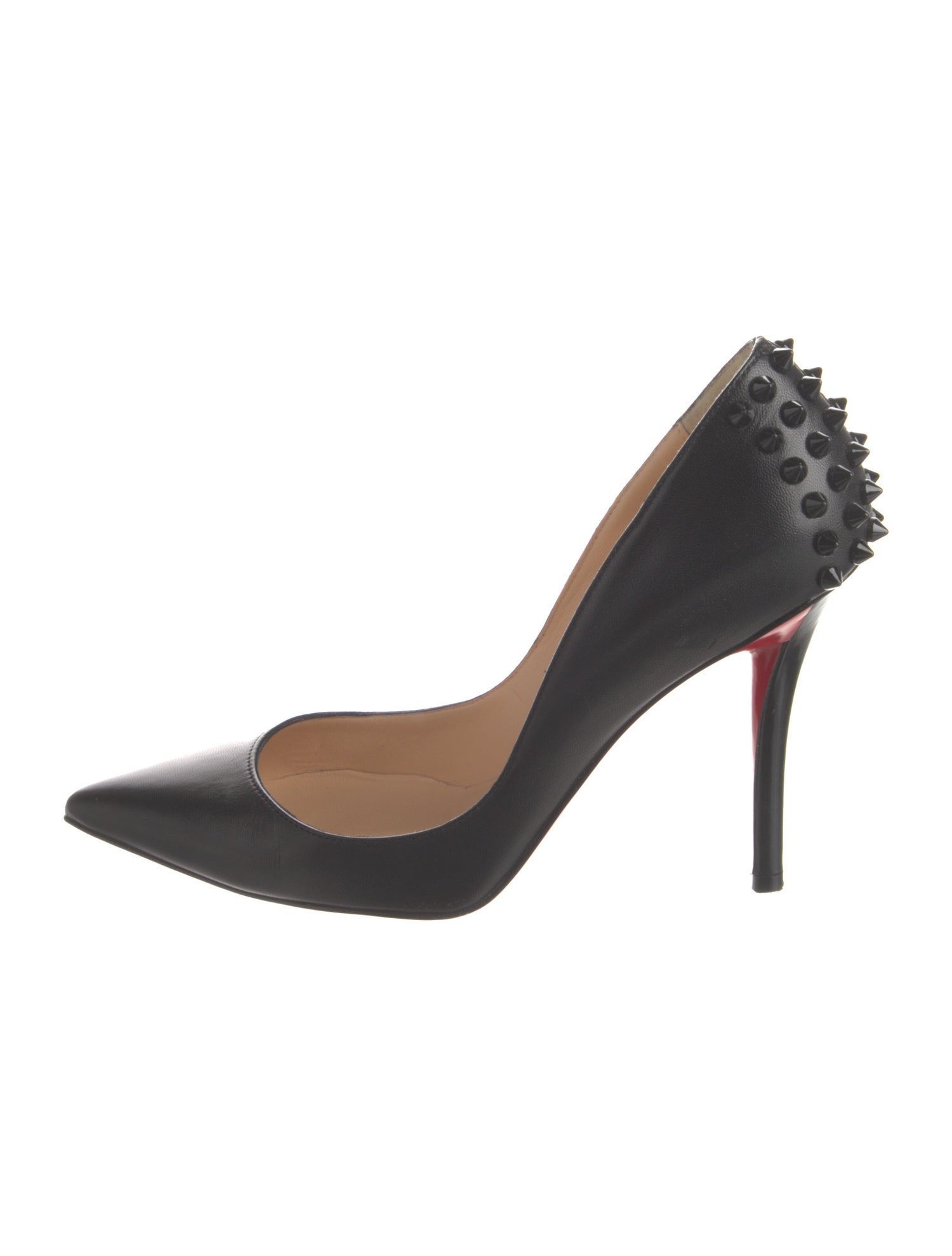 Christian Louboutin Spike Accents Leather Pumps