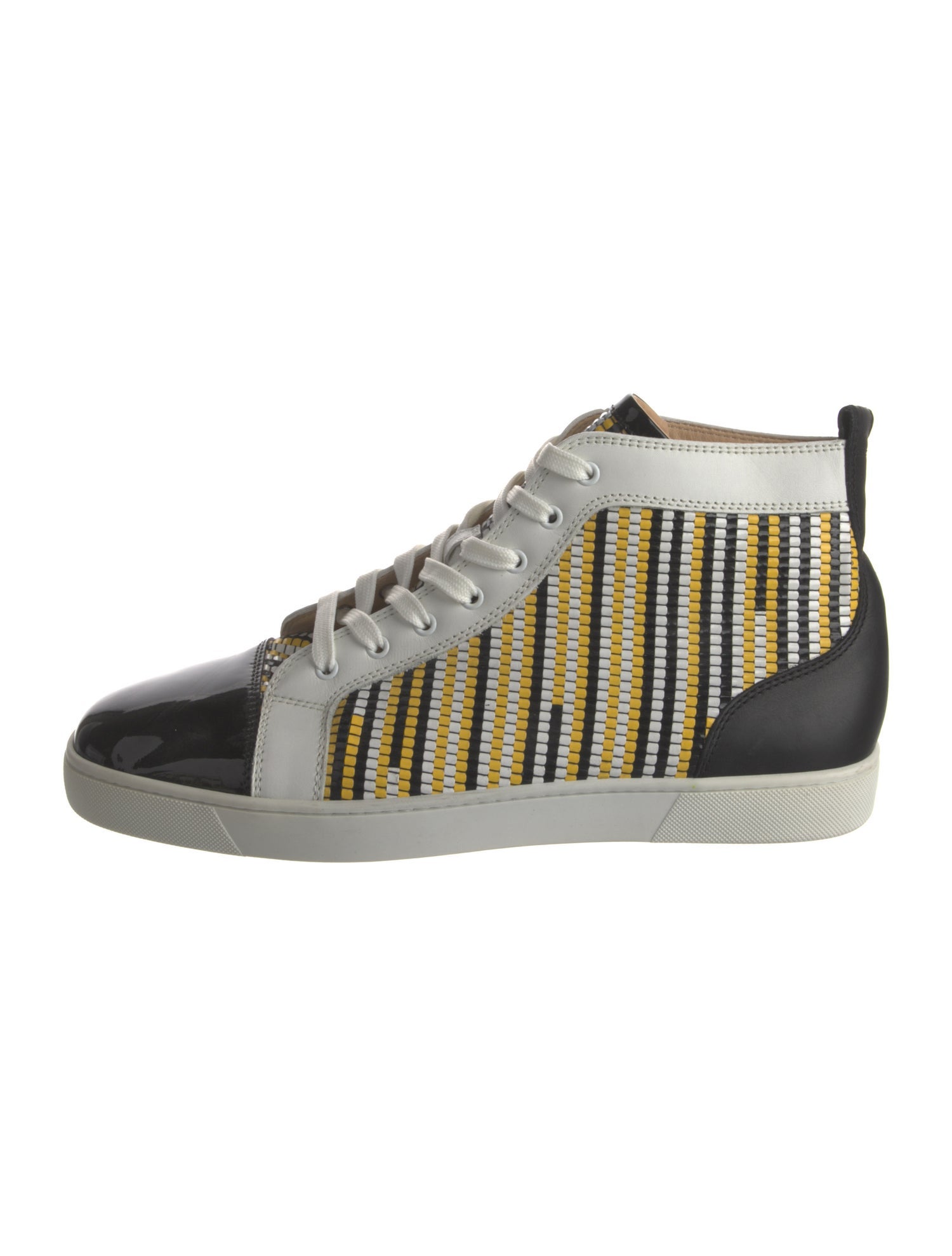 Christian Louboutin Leather Striped Sneakers