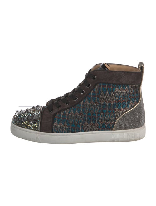 Christian Louboutin Rockstud Accents Printed Sneakers