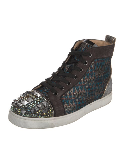 Christian Louboutin Rockstud Accents Printed Sneakers