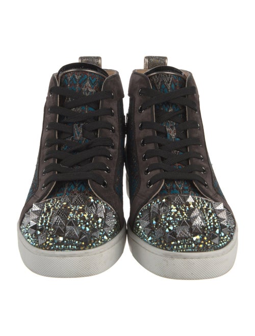 Christian Louboutin Rockstud Accents Printed Sneakers