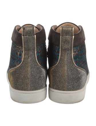 Christian Louboutin Rockstud Accents Printed Sneakers
